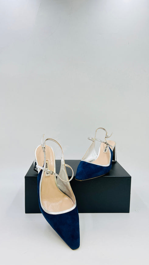 Slingback in suede N.39