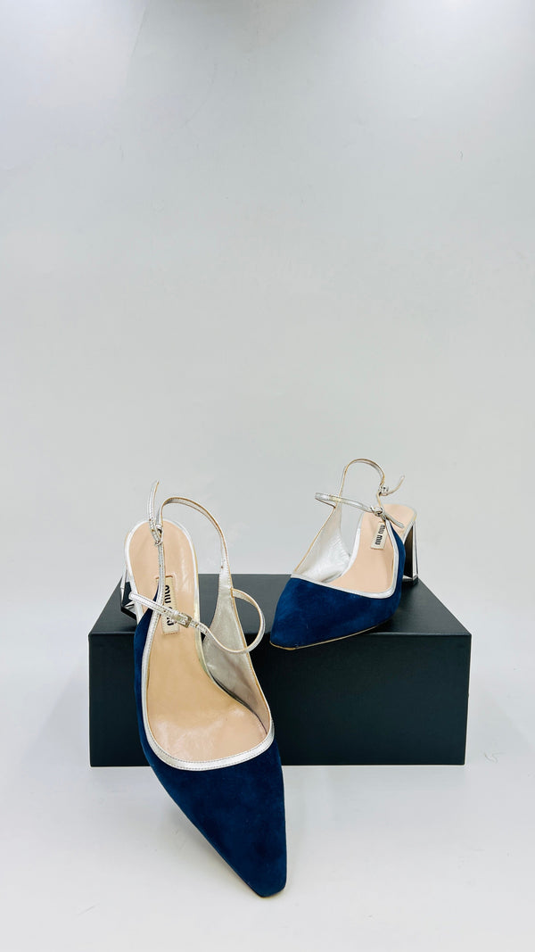 Slingback in suede N.39