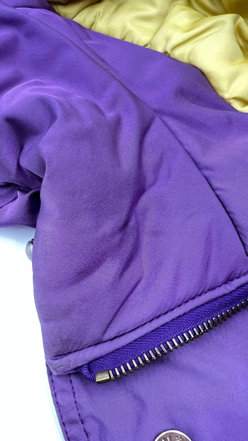 Piumino multicolor cappuccio