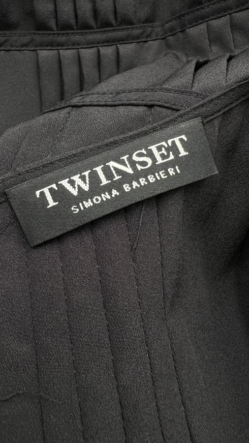 Abito lungo fiocchi e plissé