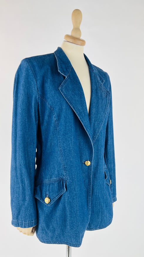 Blazer vintage sfoderato in denim