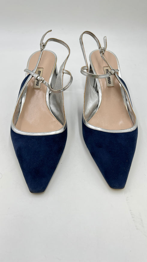 Slingback in suede N.39