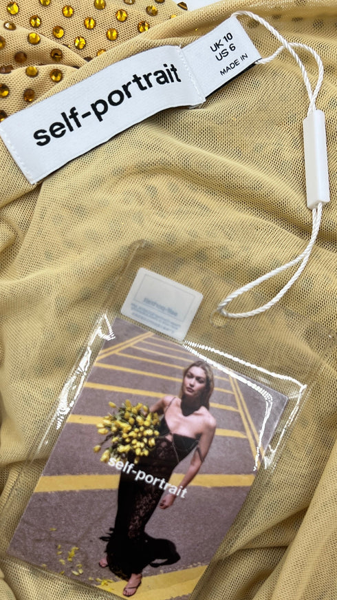 Abito lungo strass con cartellino