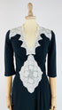 Abito midi con pizzo