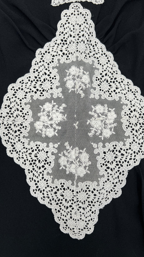 Abito midi con pizzo