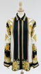Camicia in seta stampa barocca