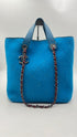 Borsa "Portobello" in lana azzurra