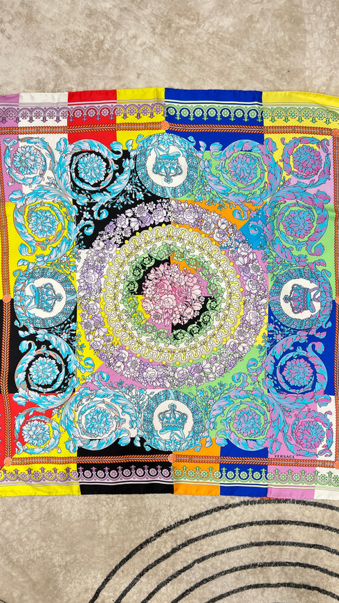 Foulard multicolor in seta