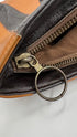 Borsa pelle a righe