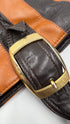 Borsa pelle a righe