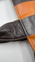 Borsa pelle a righe