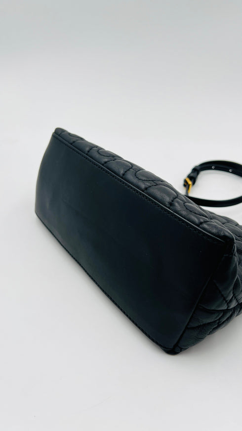 Borsa pelle trapuntata