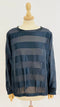 Blusa righe blu-navy e nero