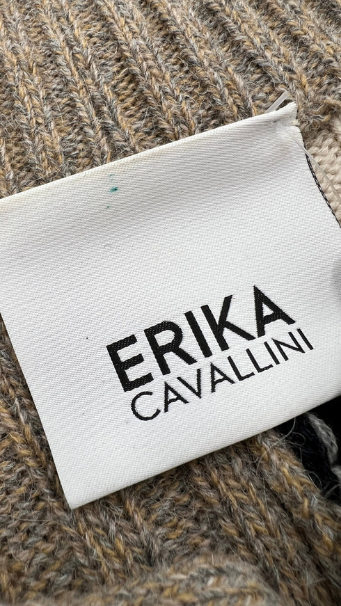 Maglione trecce e righe