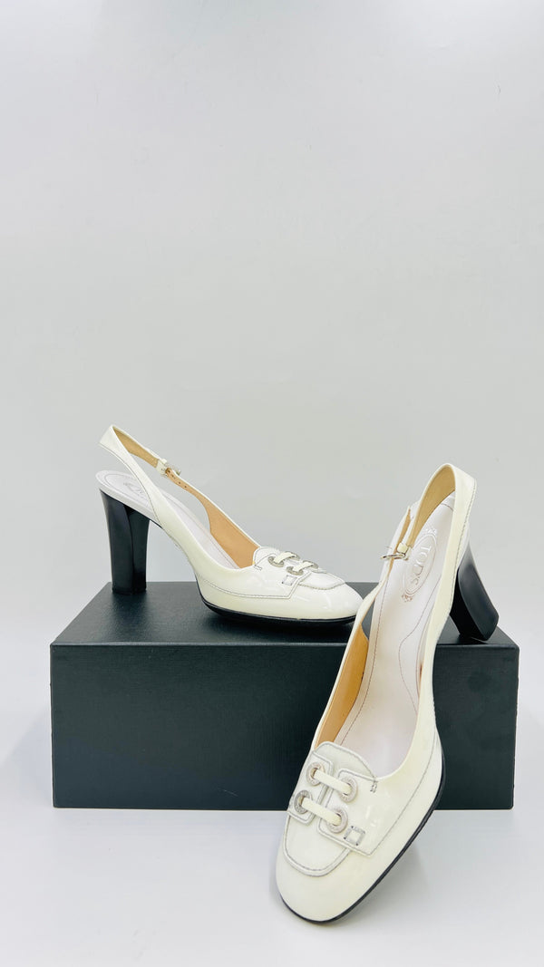 Slingback pelle verniciata N.38