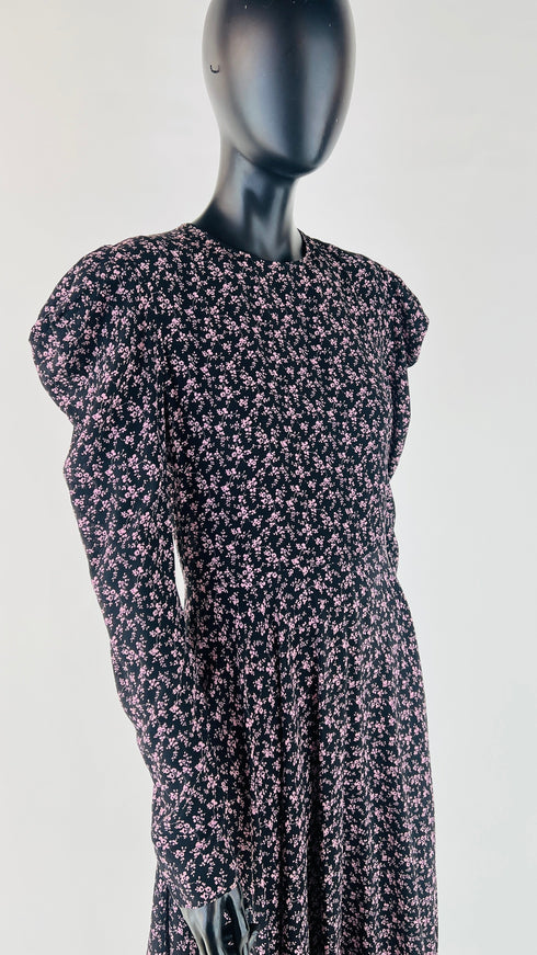 Abito longuette micro floreale