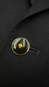 Blazer con bottone dorato