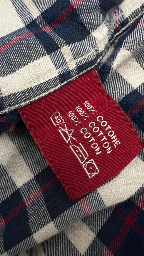 Camicia tartan blu e rosso