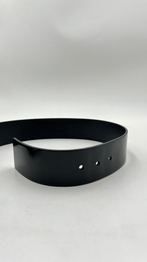 Cintura in pelle spazzolata