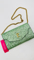 Clutch "Esmeralda" con cartellino e box