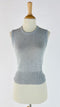 Top argento girocollo