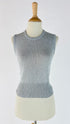 Top argento girocollo