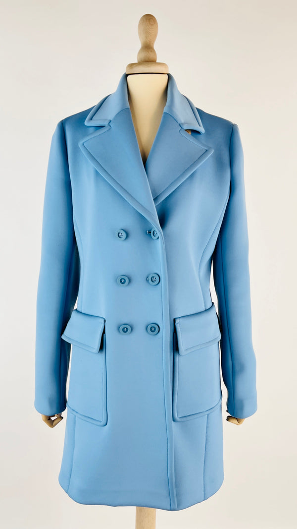 Cappotto doppiopetto azzurro