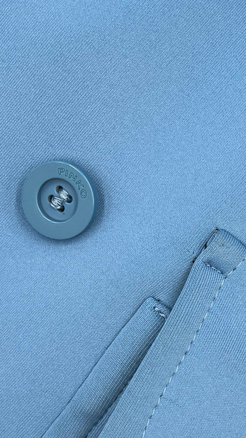 Cappotto doppiopetto azzurro
