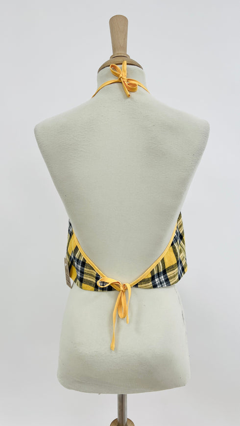 Top tartan backless