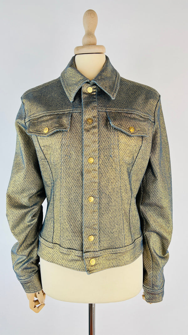 Giacca denim dorato