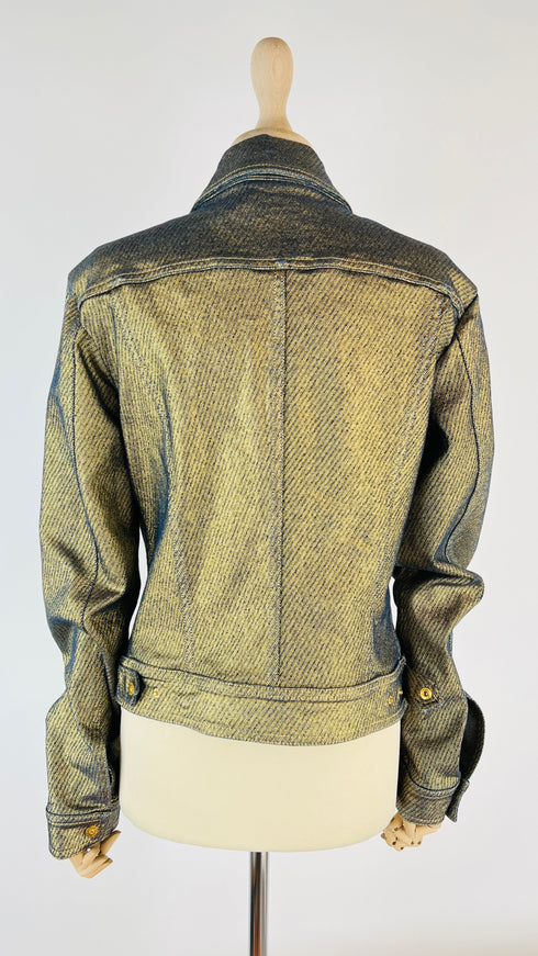 Giacca denim dorato