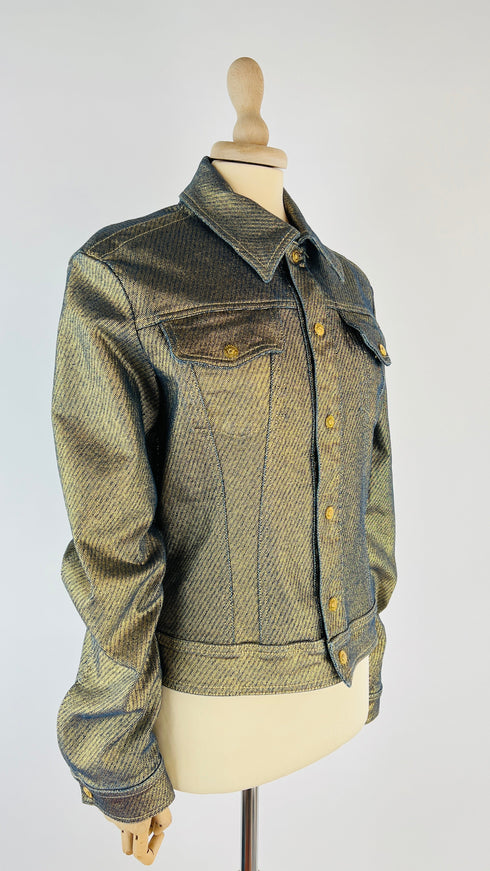 Giacca denim dorato