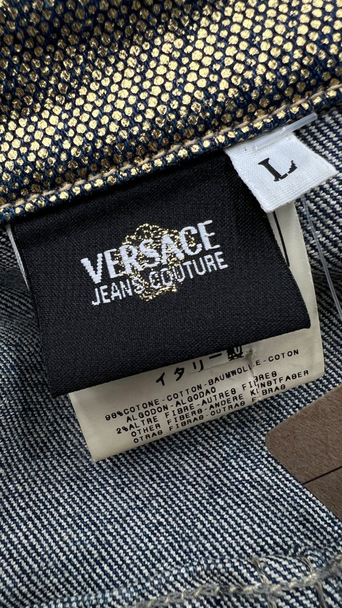 Giacca denim dorato