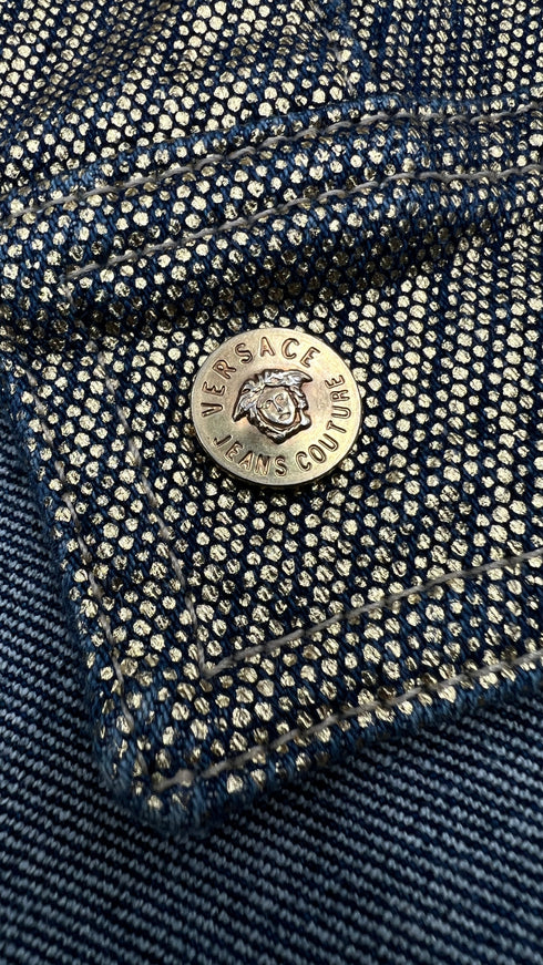 Giacca denim dorato