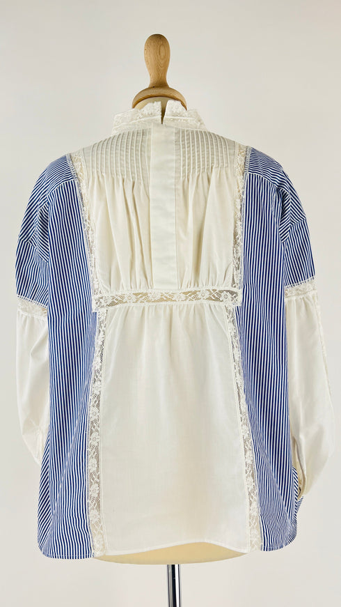 Blusa in cotone a righe
