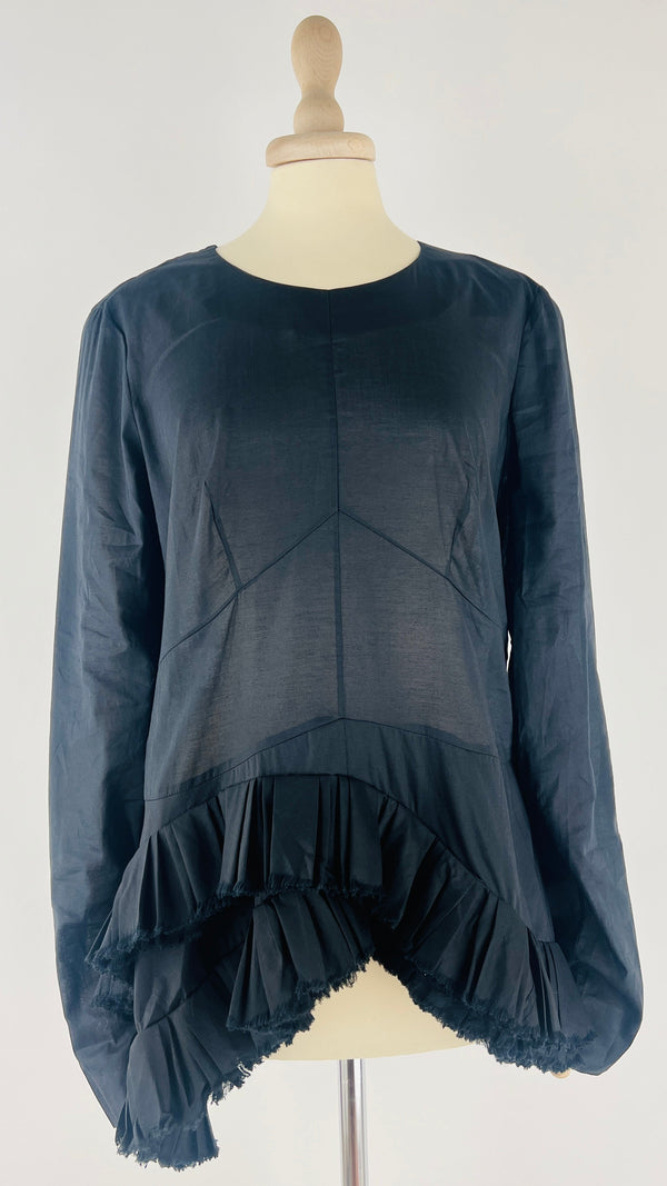 Blusa nera asimmetrica