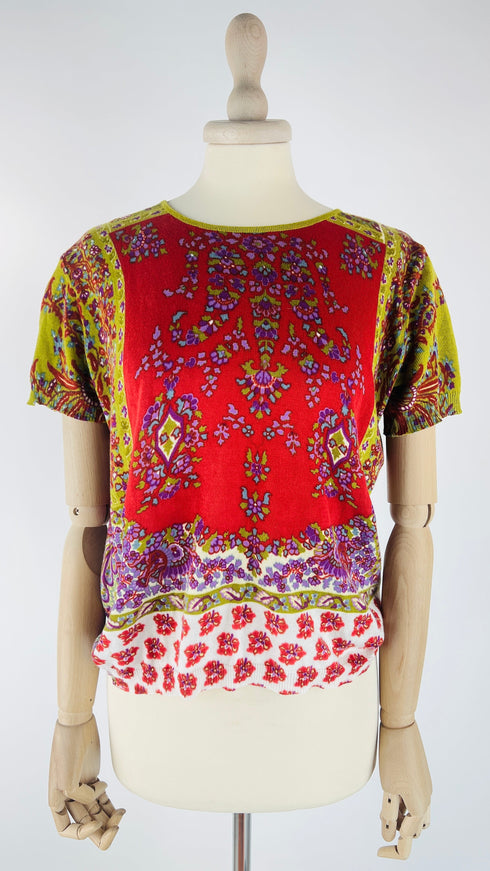 T-shirt paisley in cotone