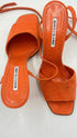 Sandalo in suede arancione N.41