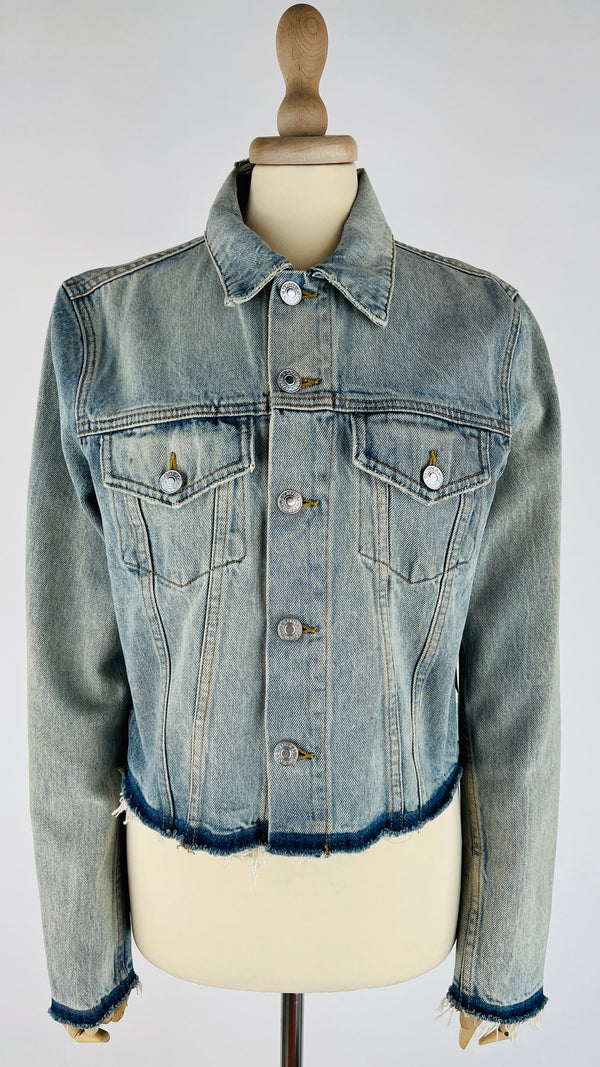 Giacca in denim taglio vivo