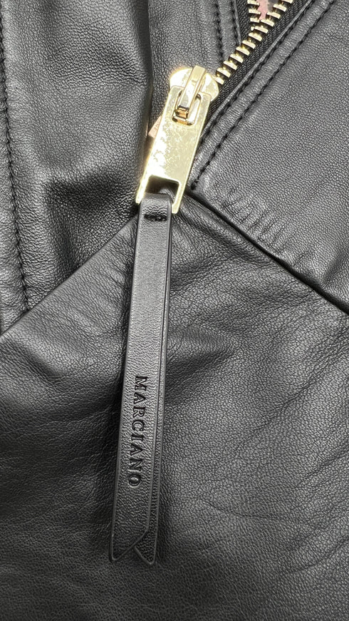 Giacca in pelle con zip