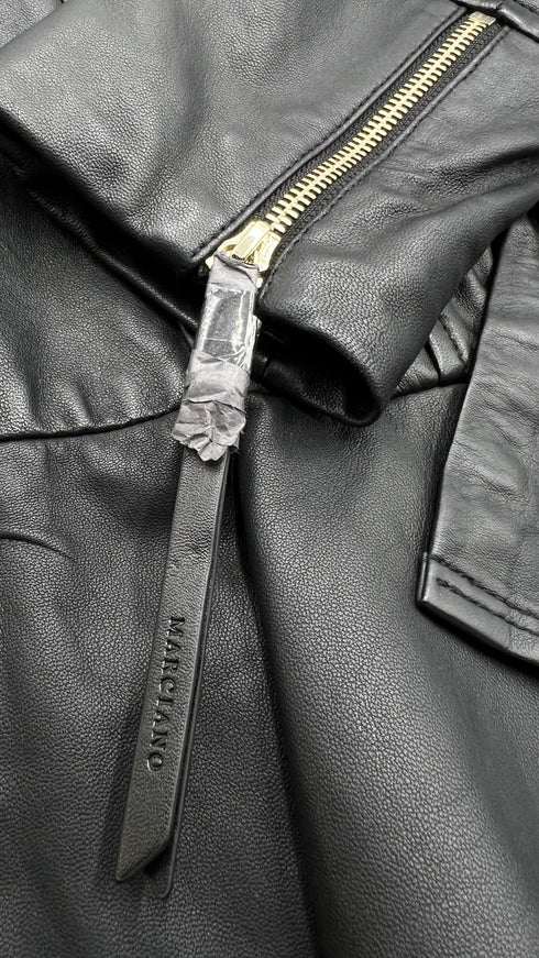 Giacca in pelle con zip