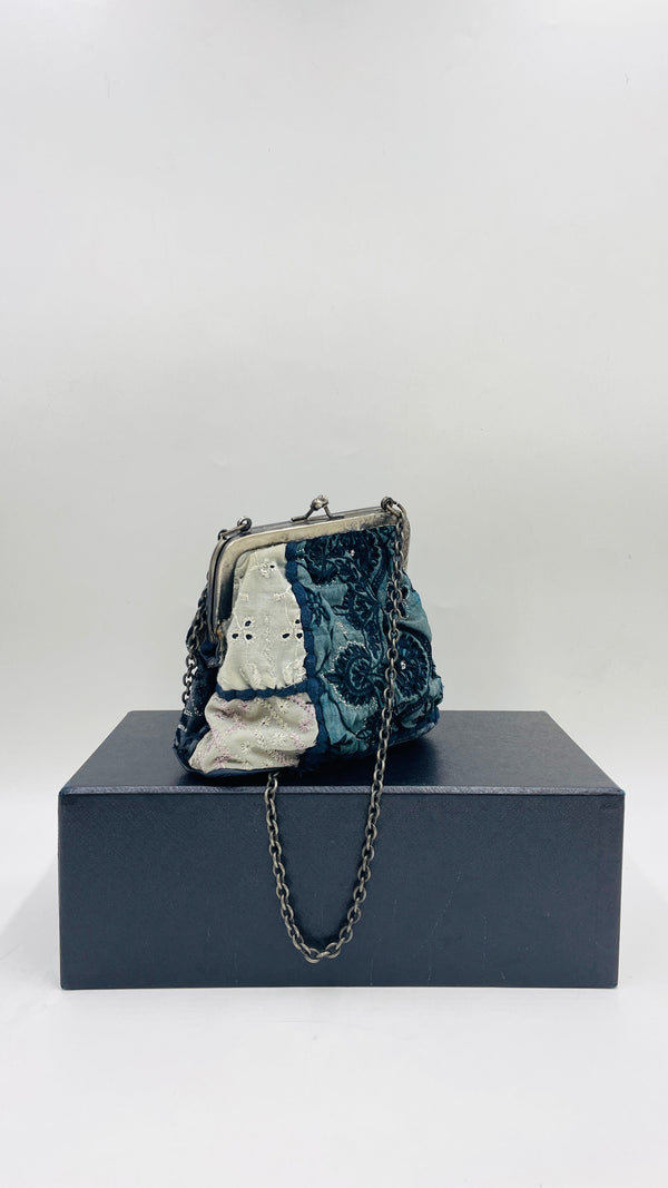 Borsa small pelle e cotone