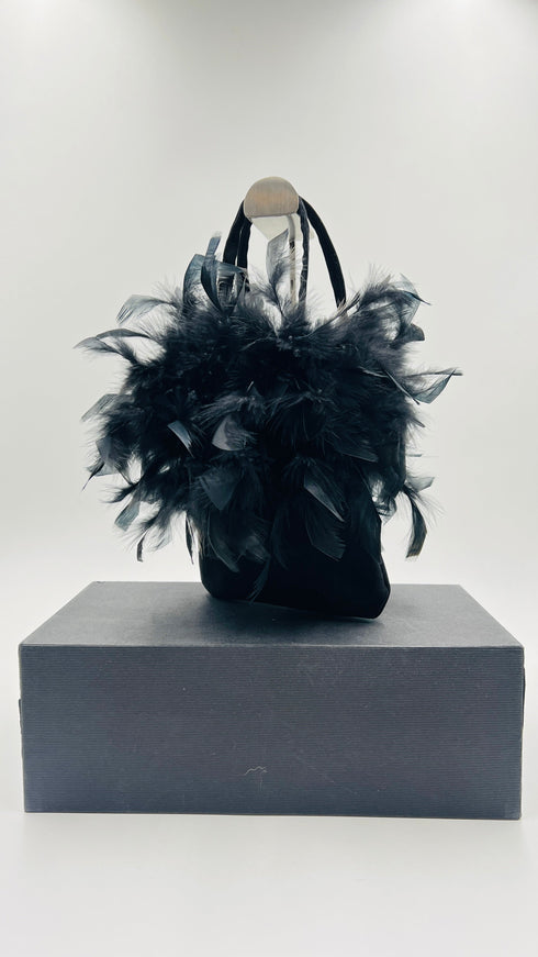 Mini bag in piume