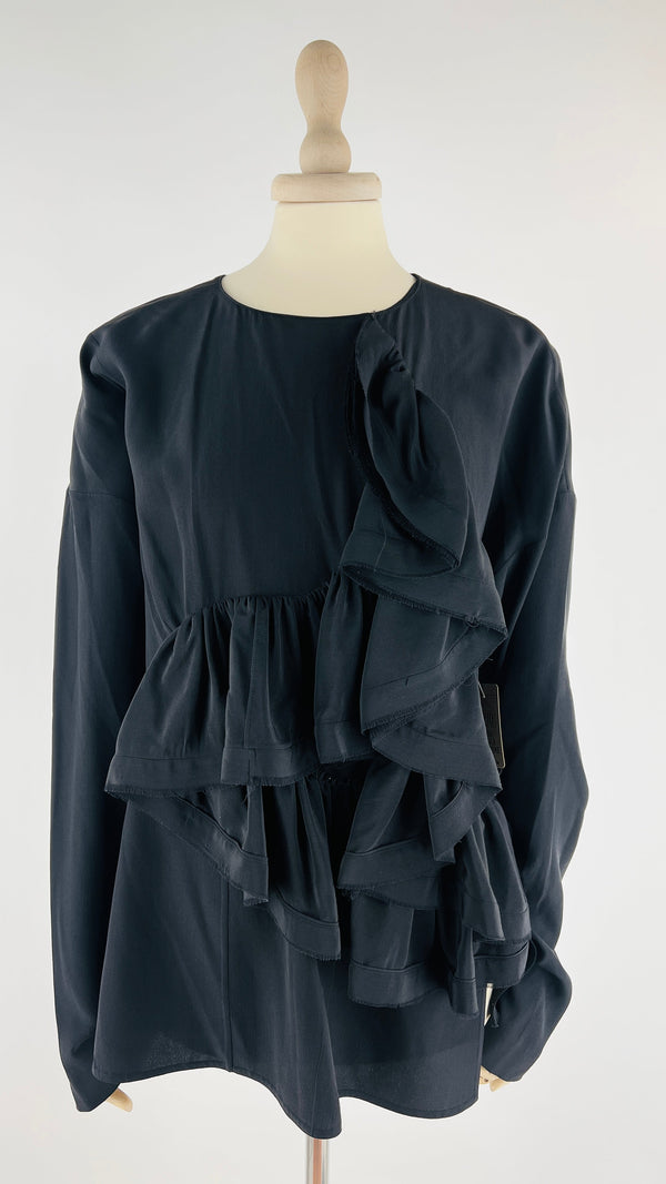 Longsleeve nera con ruche