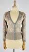 Cardigan fiori lurex