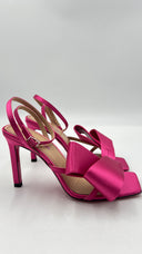 Sandali "Nora" in raso fucsia con box Luciano Padovan