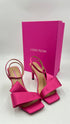 Sandali "Nora" in raso fucsia con box