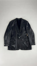 Blazer monopetto in pelle Versace Collection