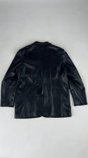 Blazer monopetto in pelle Versace Collection