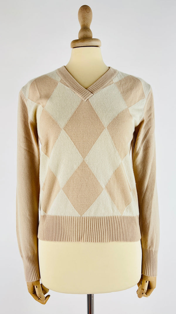 Maglia rombi cashmere